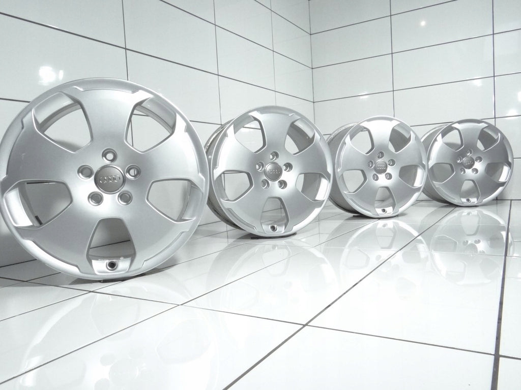 4x Alufelge 17 Zoll 7.5" 5x112 56ET Glanz Silber Audi Rim Wheel FEL9165945569mt