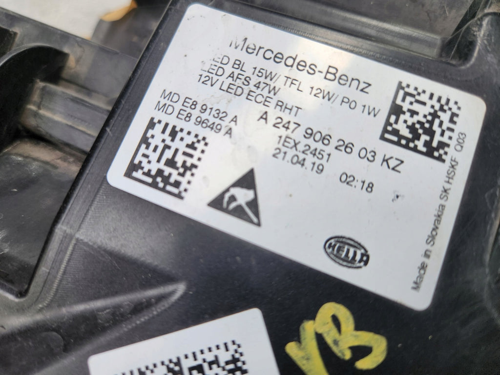Frontscheinwerfer Mercedes-Benz W247 A2479062603 Full LED Rechts Headlight SCH7533778931gn