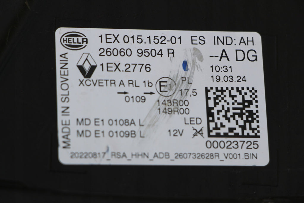 Frontscheinwerfer Renault 260609504R Full LED Links Scheinwerfer Headlight