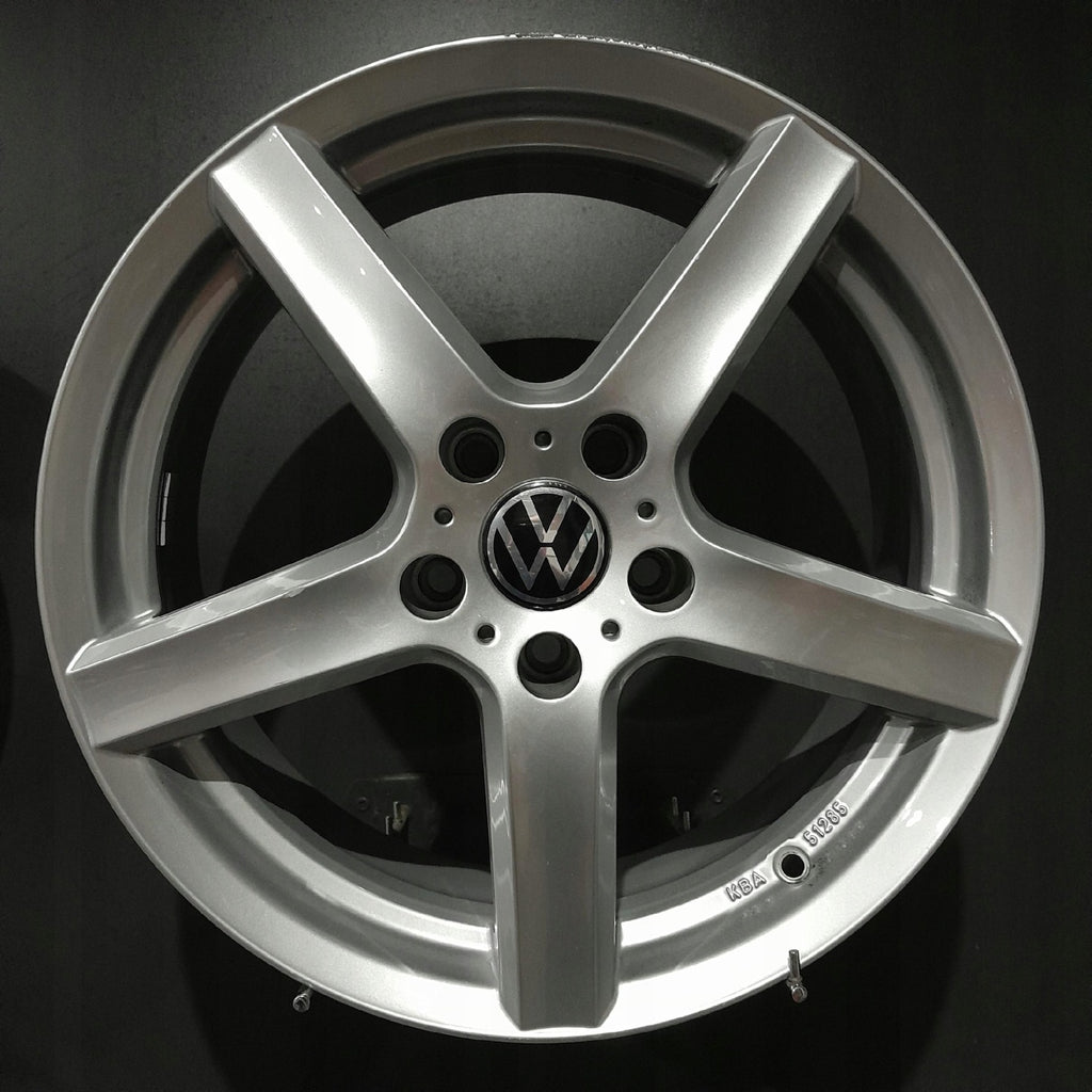 4x Alufelge 17 Zoll 7.0" 5x112 43ET Glanz Silber KBA51285 VW Golf VII I Jetta FEL7133067028qp