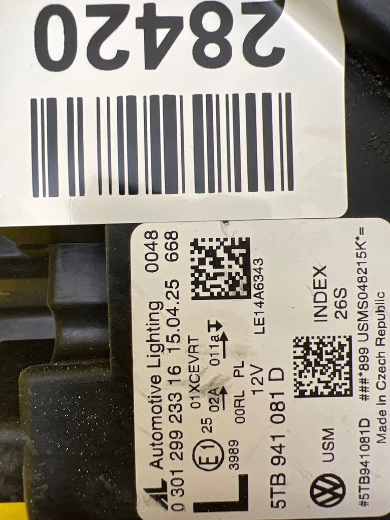 Frontscheinwerfer VW Touran 5TB941081D LED Links Scheinwerfer Headlight SCH6712760855vg