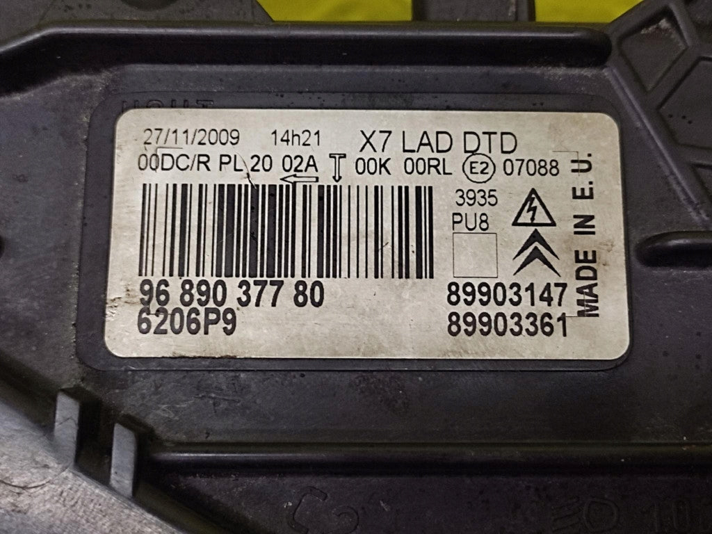 Frontscheinwerfer Citroën C5 III 9689037780 Xenon Rechts Scheinwerfer Headlight