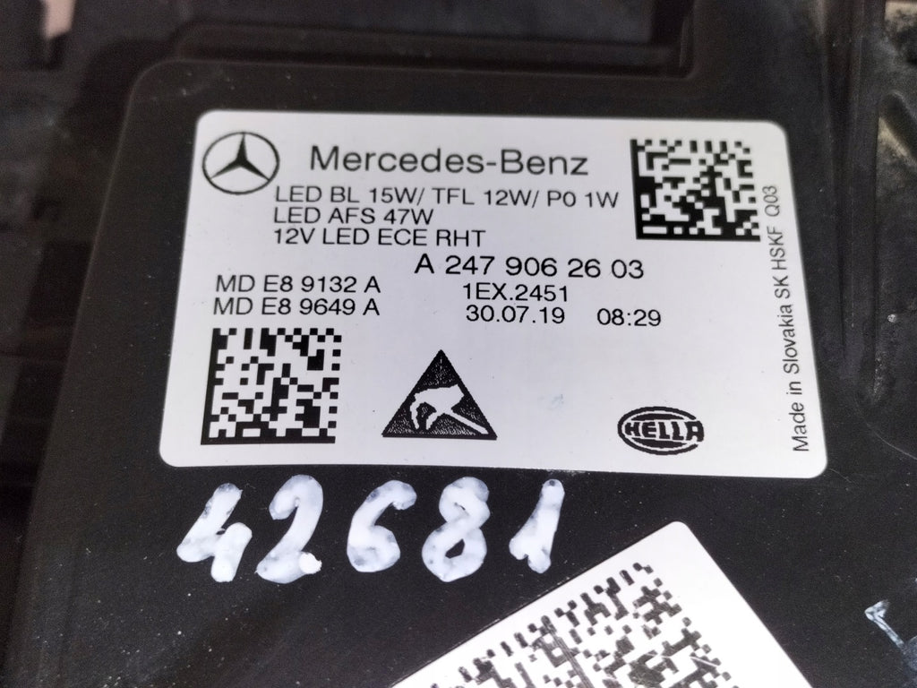 Frontscheinwerfer Mercedes-Benz W247 A2479062603 Rechts Scheinwerfer Headlight SCH2906129129dk