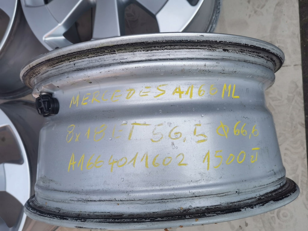 4x Alufelge 18 Zoll 8.0" 5x112 56 5ET Glanz Silber A1664011602 Mercedes-Benz FEL9698758775vi