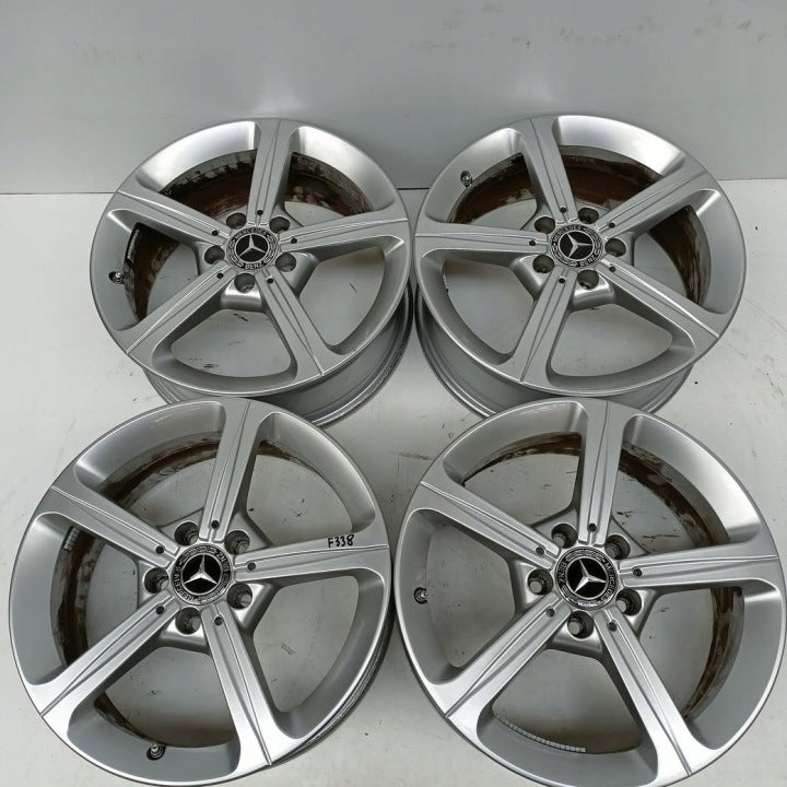 4x Alufelge 17 Zoll 6.5" 5x112 44ET Glanz Silber A1774011200 Mercedes-Benz Cla FEL8098311210be