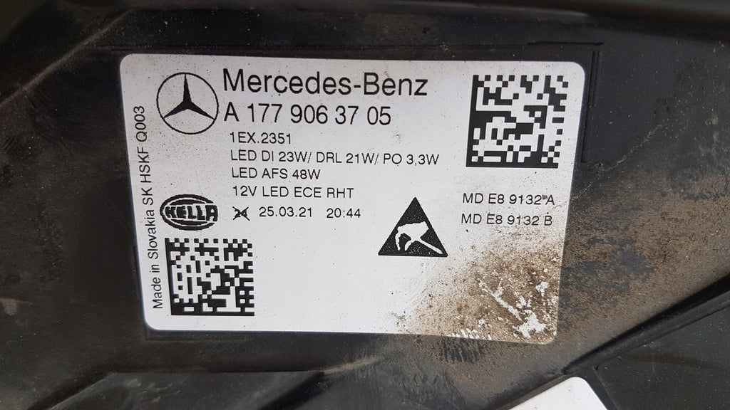 Frontscheinwerfer Mercedes-Benz W177 A1779063705 LED Links Headlight SCH7611956386cu