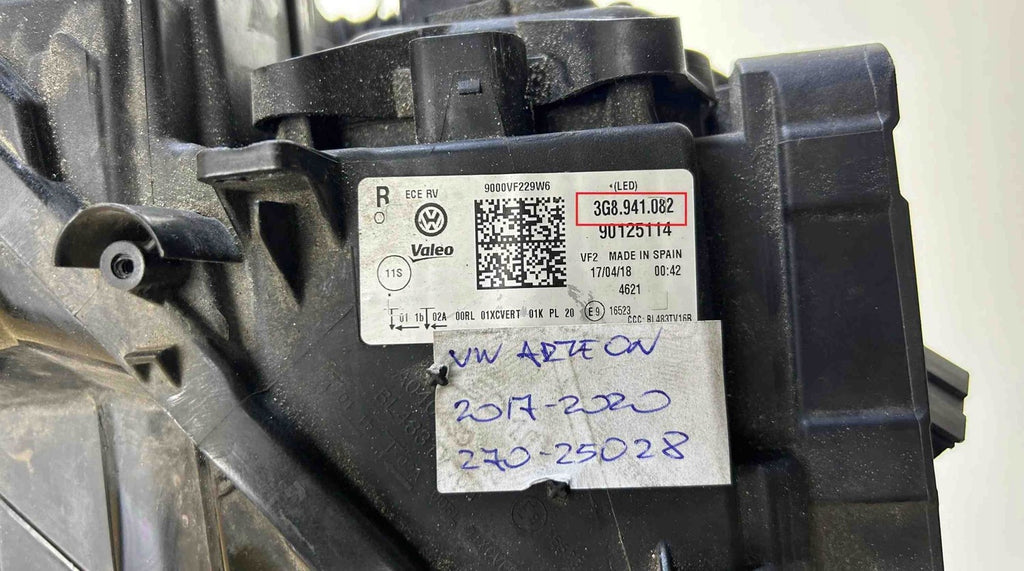 Frontscheinwerfer VW Arteon 3G8941082 Rechts Scheinwerfer Headlight SCH6593683990yu