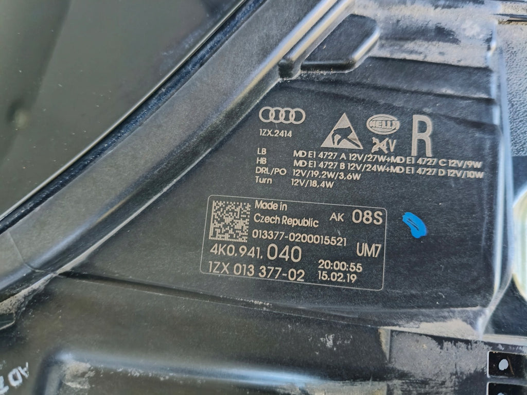 Frontscheinwerfer Audi A6 C8 I 4K0941040 Full LED Rechts Scheinwerfer Headlight SCH8143441683fh