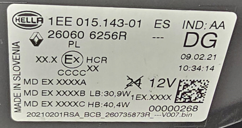 Frontscheinwerfer Renault Megane I E-Tech 260606256R LED Links Headlight SCH2036337945ow