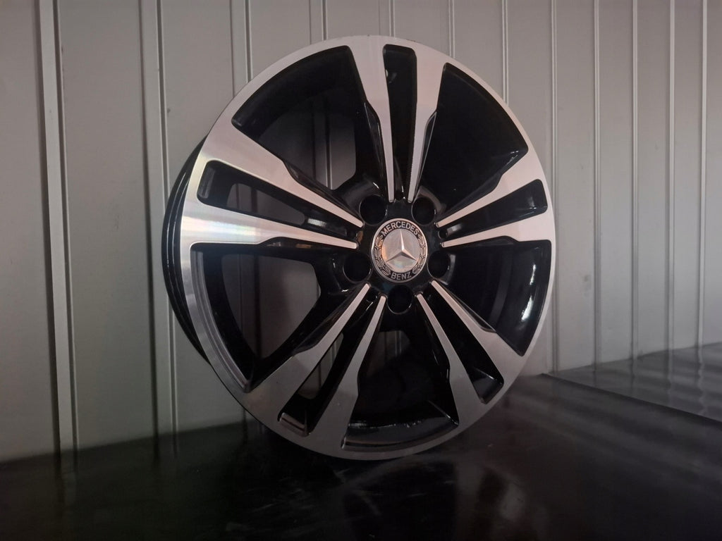 1x Alufelge 17 Zoll 8.0" 5x112 46ET Glanz Schwarz A2124015602 Mercedes-Benz FEL9681648909qm