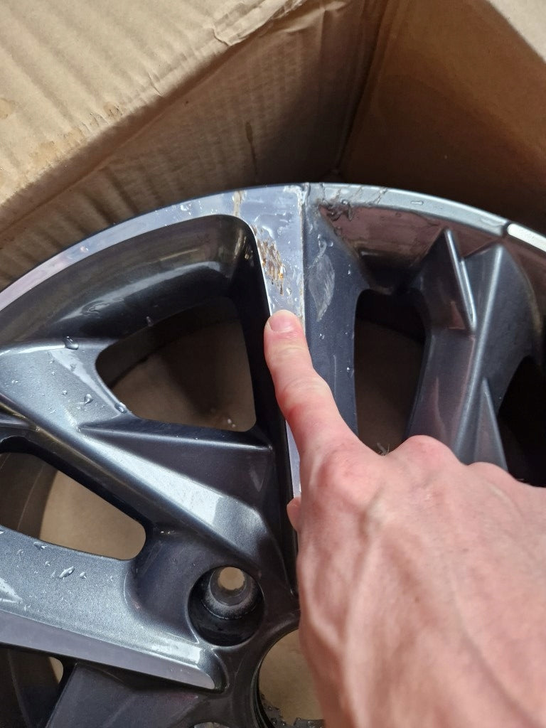 1x Alufelge 17 Zoll 7.0" 5x114.3 53ET Glanz Graphit 52910-G4700 Hyundai I30 Mg