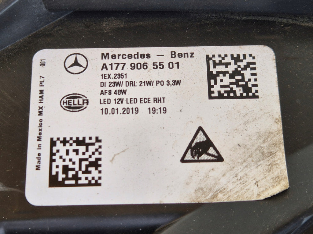 Frontscheinwerfer Mercedes-Benz W177 A1779065501 LED Links Headlight SCH2172603444ej