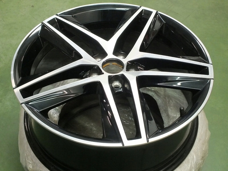 1x Alufelge 18 Zoll 7.0" 5x100 51ET Glanz Schwarz 6F0601025 Seat Rim Wheel