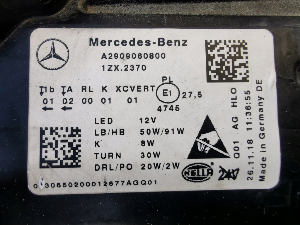Frontscheinwerfer Mercedes-Benz Amg Gt A2909060800 LED Rechts Headlight SCH2323633340ld