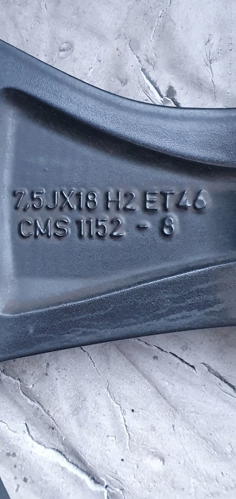 1x Alufelge 18 Zoll 7.5" 5x112 46ET Glanz Schwarz 5FA601025H Cupra Leon FEL4017131815hp