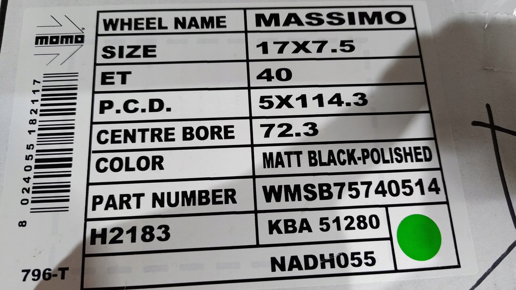 1x Alufelge 17 Zoll 7.5" 5x114.3 40ET 75740514 Toyota Rim Wheel