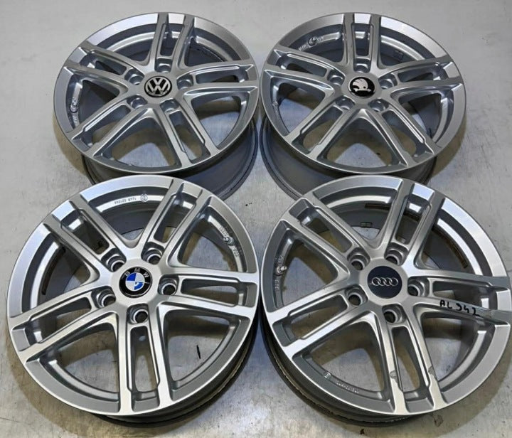 4x Alufelge 16 Zoll 7.0" 5x112 52ET Silber TKFP8SA52E Rim Wheel FEL8744320020yq