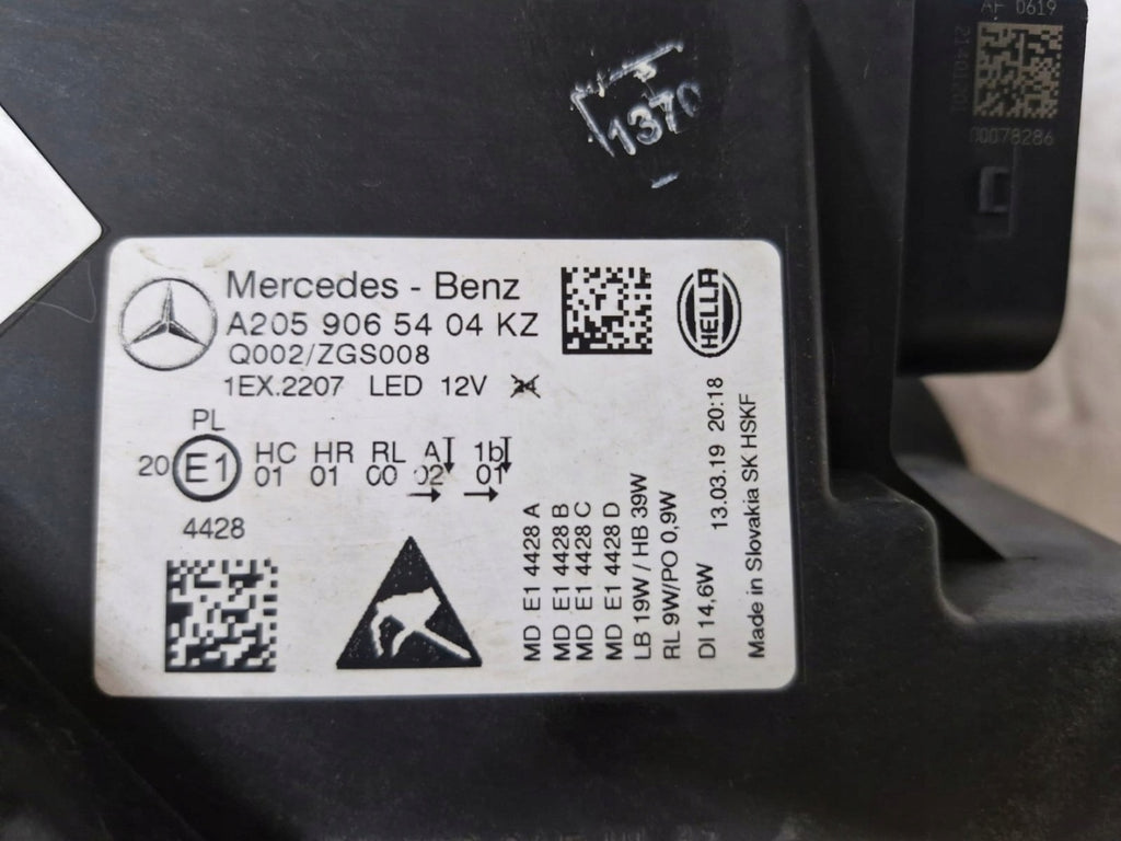 Frontscheinwerfer Mercedes-Benz W205 A2059065404 Links Scheinwerfer Headlight SCH7005872001uz