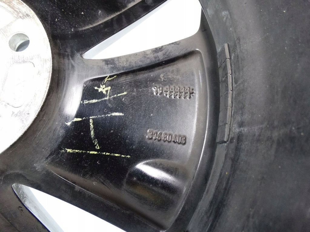 1x Alufelge 18 Zoll 7.5" 5x108 50,5ET Glanz Schwarz 31680403 Volvo Xc40