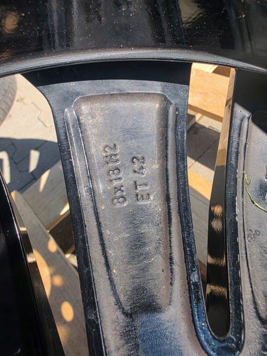 1x Alufelge 18 Zoll 8.0" 5x108 42ET Glanz Schwarz 32358602 Volvo S90 V90 FEL6510373479xn