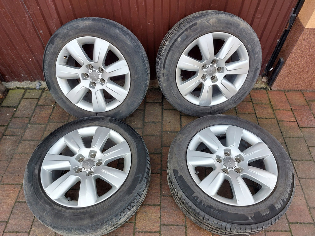 4x Alufelge 17 Zoll 8.0" 5x112 38ET Matt Silber 4F0601025BM Audi A6 C6 Allroad