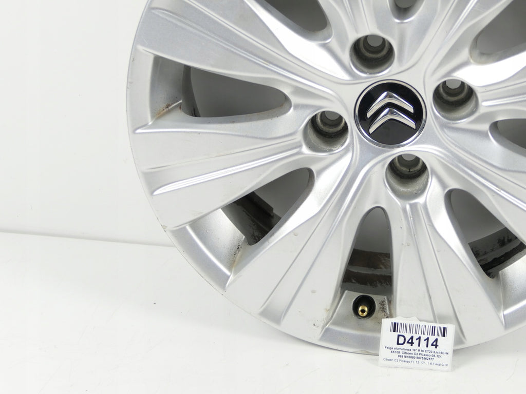 1x Alufelge 16 Zoll 6.0" 4x108 23ET 9681810880 9675562577 Citroën Picasso I C3 FEL1701471570fb