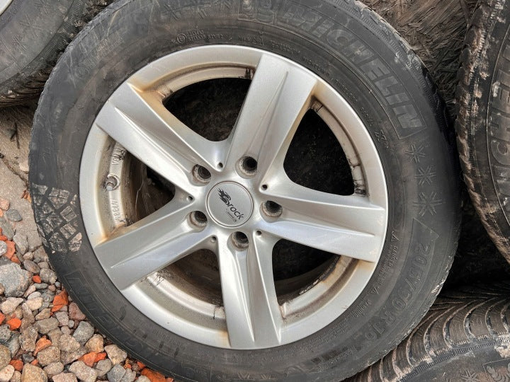 4x Alufelge 16 Zoll 7.0" 5x120 34ET Silber KBA47384 BMW 3 F30 F31 Rim Wheel FEL2881999232nh