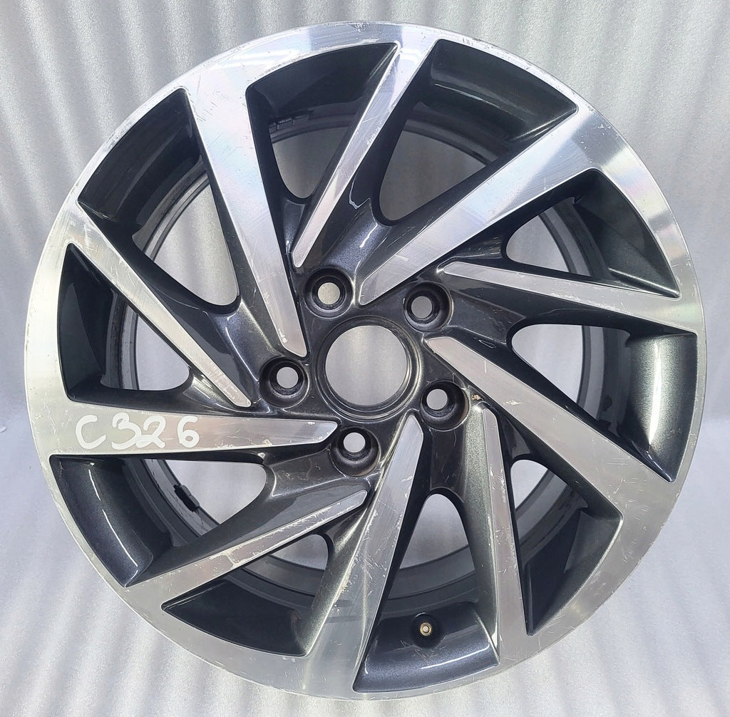 1x Alufelge 16 Zoll 6.5" 5x112 48ET Glanz Graphit 5TA601025K Mg Touran Rim Wheel FEL9174873723ee