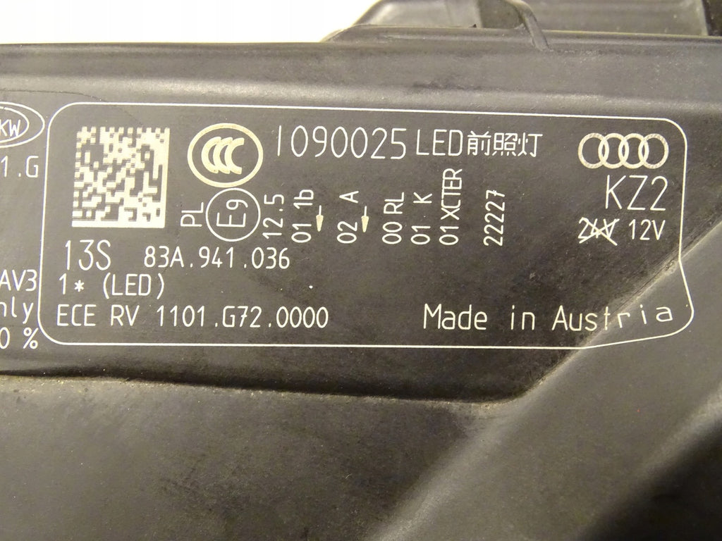 Frontscheinwerfer Audi Q3 83A941036 LED Rechts Scheinwerfer Headlight SCH2562444456cy