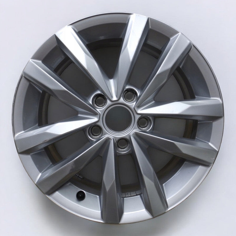 1x Alufelge 16 Zoll 6.5" 5x112 48ET Glanz Schwarz 5TA601025 VW Touran Rim Wheel