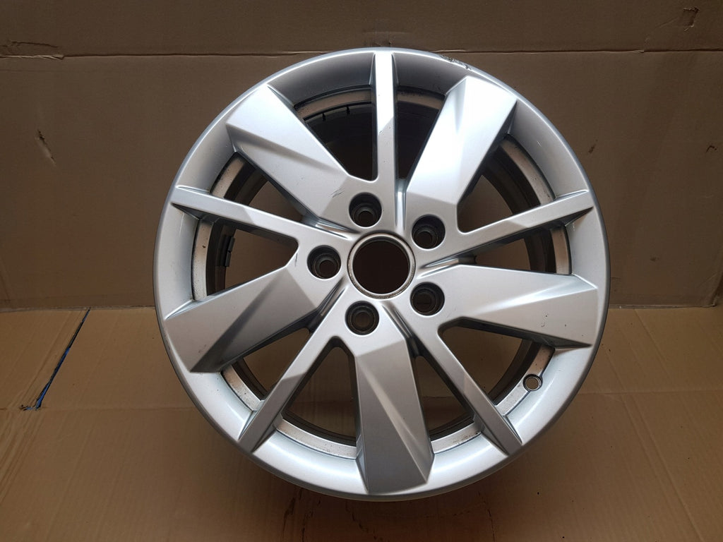 1x Alufelge 16 Zoll 6.5" 5x112 48ET Glanz Silber 2K7601025 VW Caddy Rim Wheel