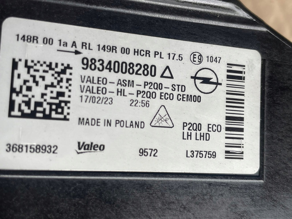 Frontscheinwerfer Opel Mokka 9834008280 Full LED Links Scheinwerfer Headlight SCH4921285283qo