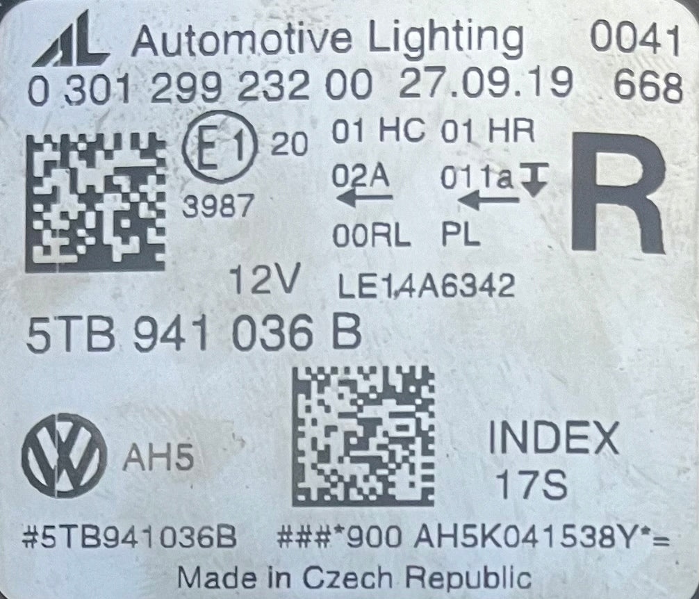 Frontscheinwerfer VW Touran 5TB941036B LED Rechts Scheinwerfer Headlight