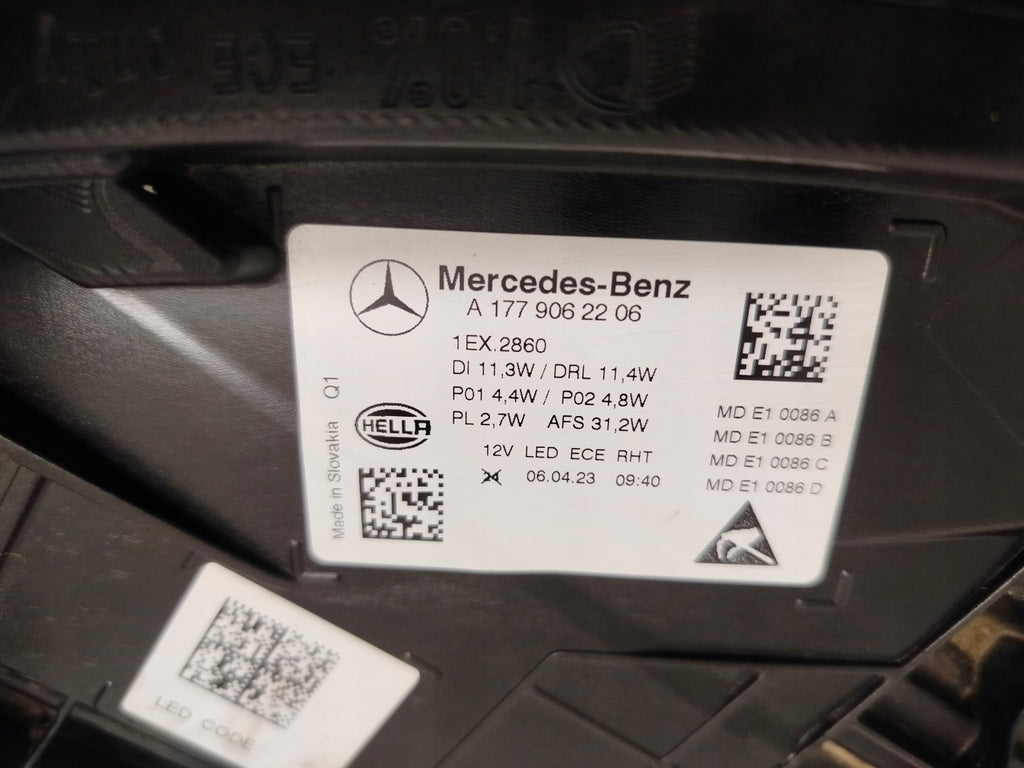 Frontscheinwerfer Mercedes-Benz W177 A1779062206 Full LED Rechts Headlight SCH2015954566vd