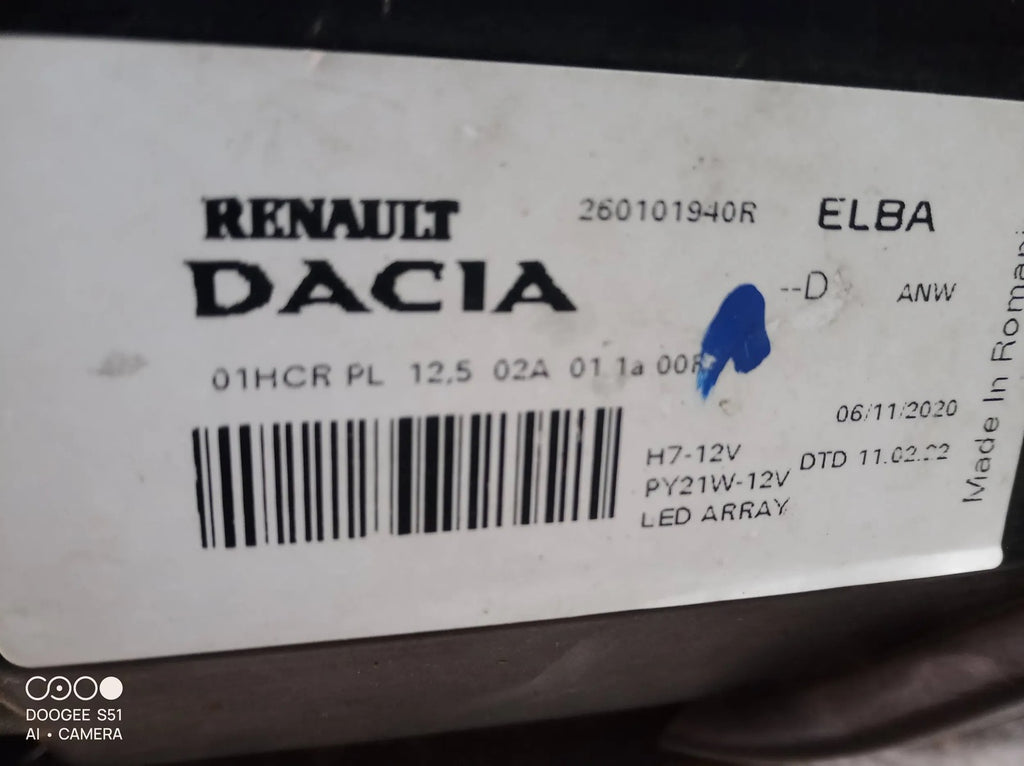 Frontscheinwerfer Dacia Sandero III 260101940R Vorderseite Headlight
