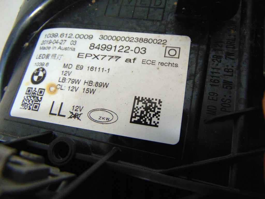 Frontscheinwerfer BMW G31 G30 8499122 LED Rechts Scheinwerfer Headlight SCH9234996675fd