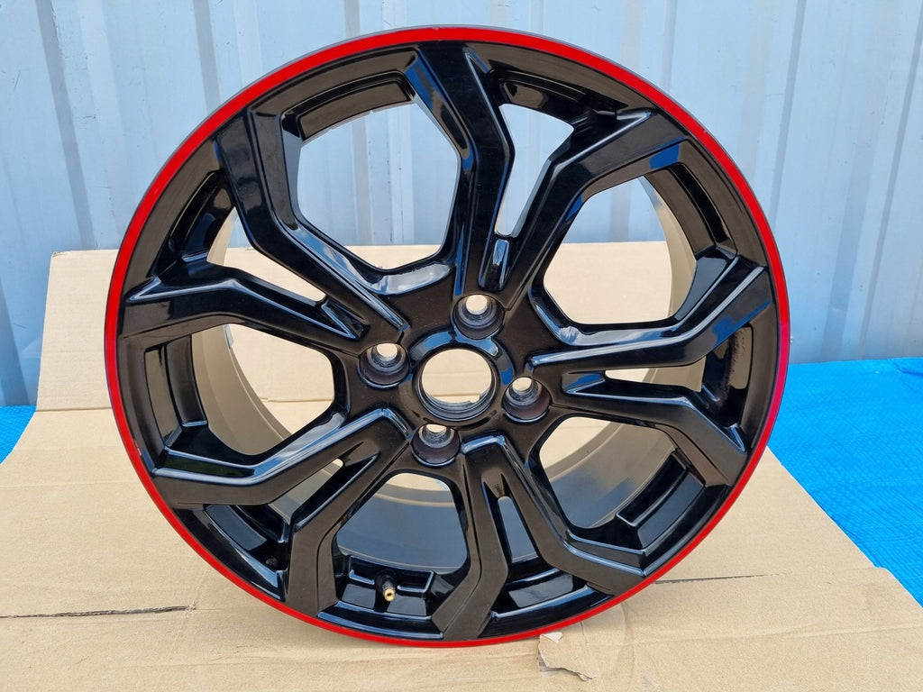 1x Alufelge 17 Zoll 7.0" 4x108 47 5ET Glanz Schwarz K1BJ-1007-E1A Ford Fiesta