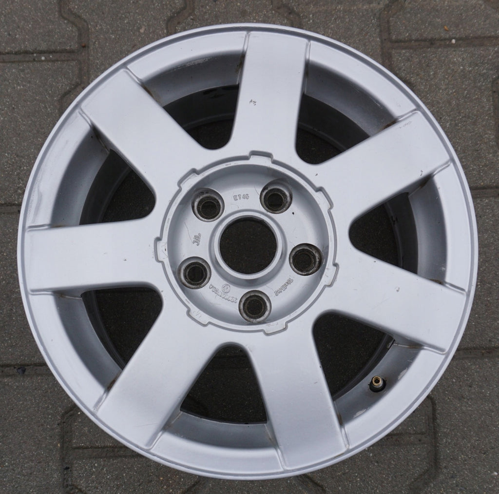 4x Alufelge 15 Zoll 7.0" 5x112 45ET Glanz Silber Audi I Rim Wheel FEL8981235543tw