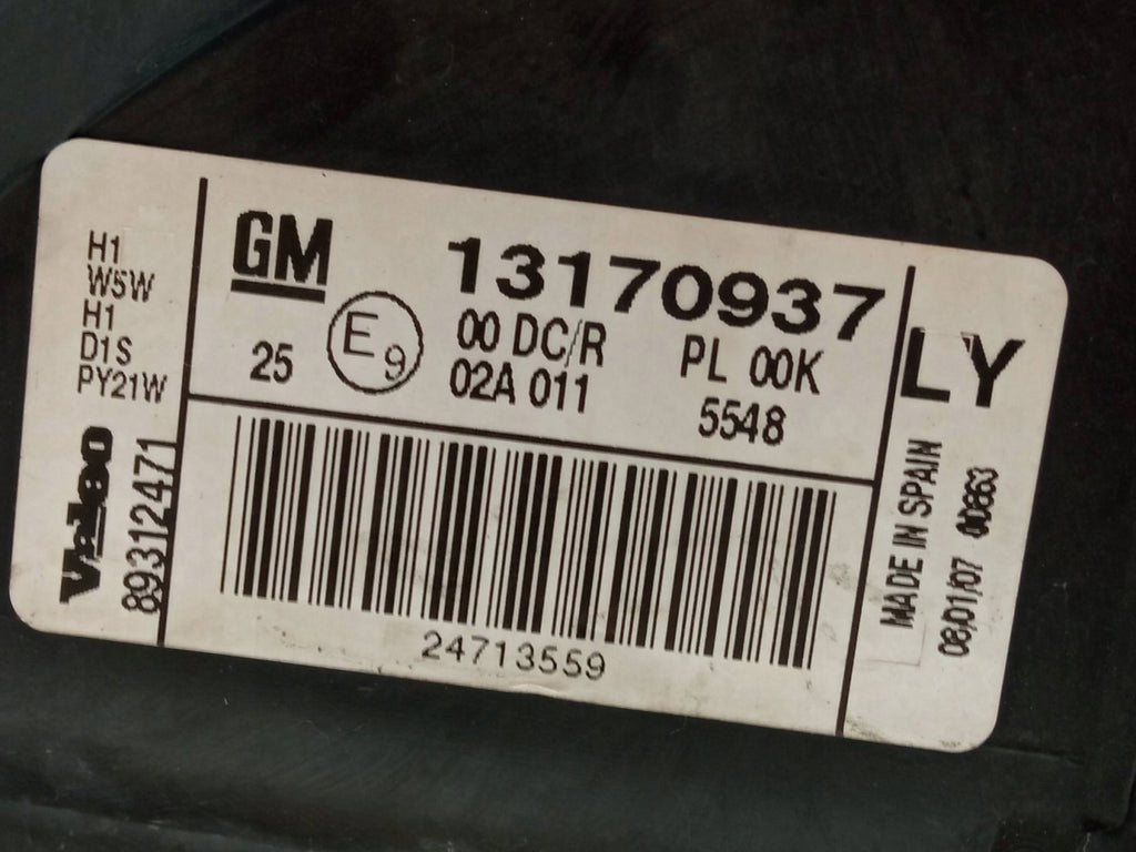 Frontscheinwerfer Opel Vectra C 13170937 5907911436629 Links Headlight SCH8441510522tt