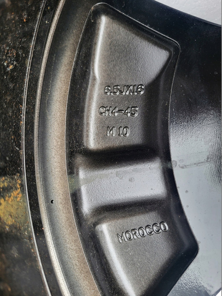 1x Alufelge 16 Zoll 6.5" 4x100 45ET Glanz Schwarz 403006547R Dacia Sandero I FEL2139115109qr
