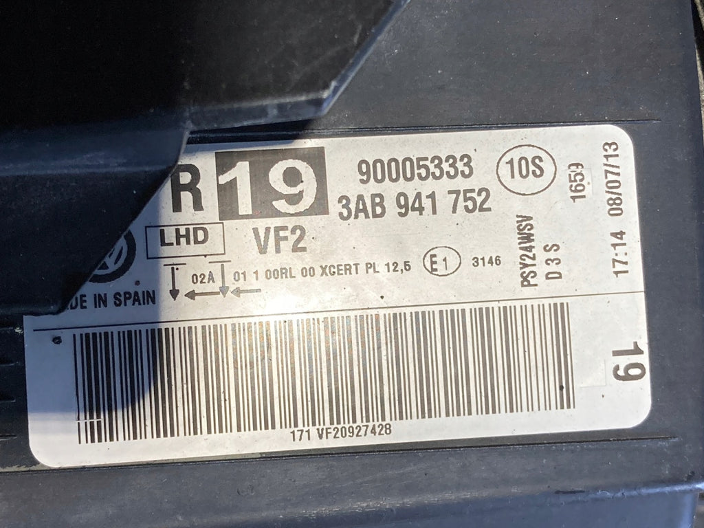 Frontscheinwerfer VW Passat B7 3AB941752 Xenon Rechts Scheinwerfer Headlight SCH5958673232ii