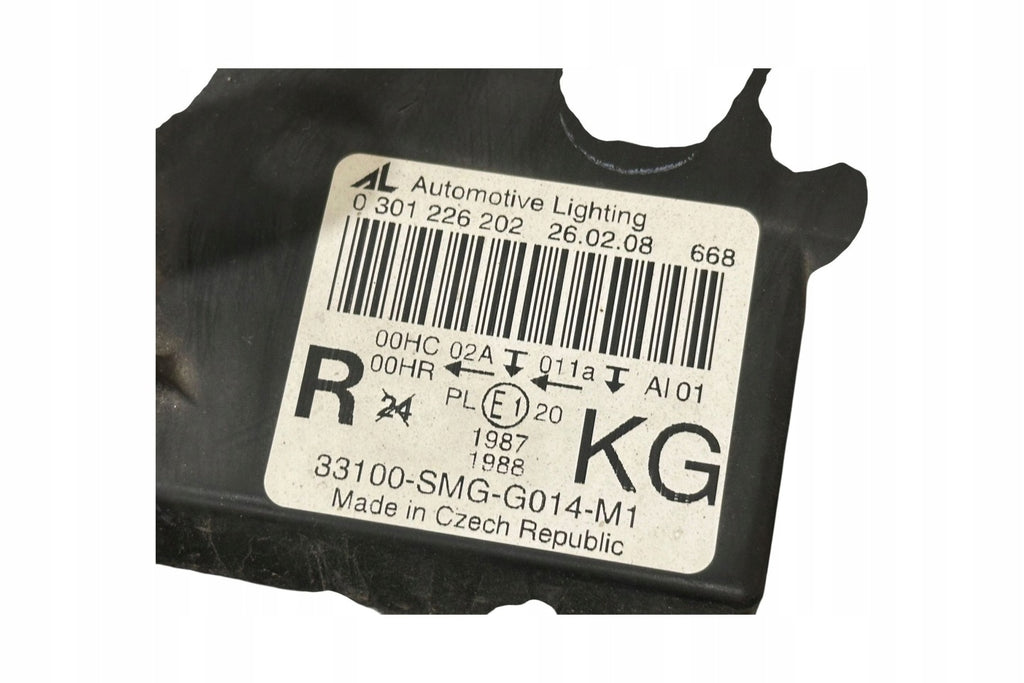 Frontscheinwerfer Honda Civic I 33100SMGG014M1 0301226202 Rechts Headlight SCH7610224189ei