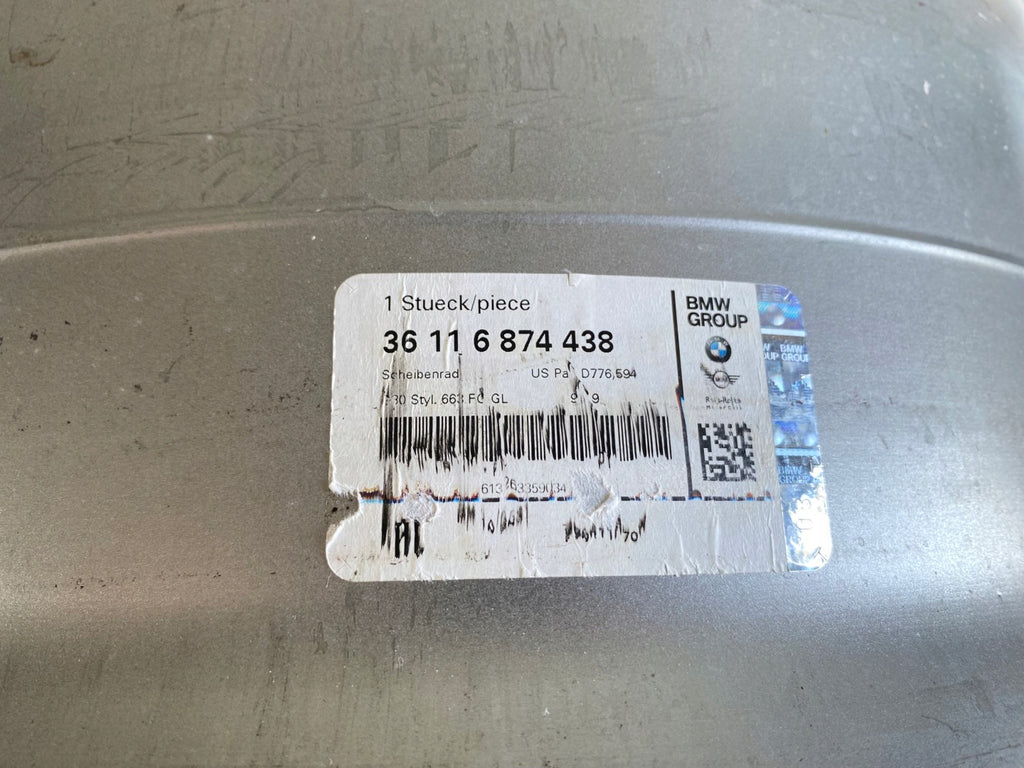 1x Alufelge 19 Zoll 9.0" 5x112 44ET Glanz Grau 6874438 BMW 5 G31 G30 Rim Wheel FEL9352696495wu