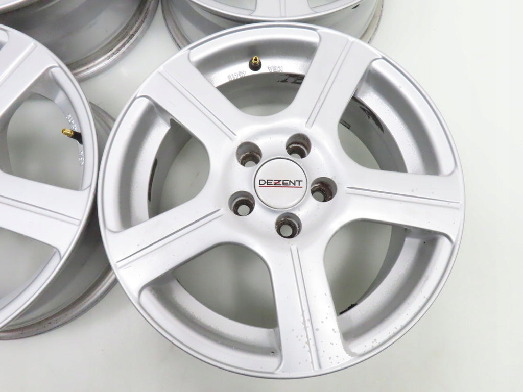 4x Alufelge 15 Zoll 6.5" 5x100 40ET Silber KBA45418 Seat Leon Golf IV Polo FEL9321970990yy
