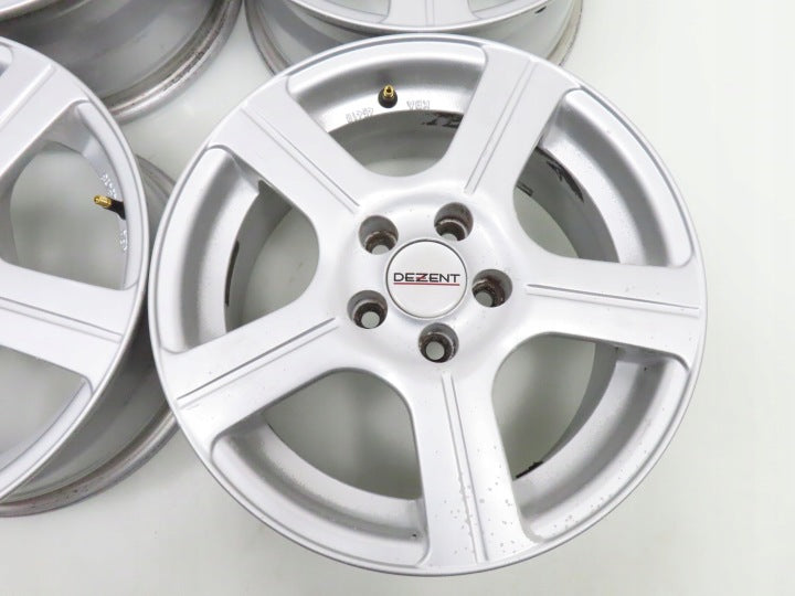 4x Alufelge 15 Zoll 6.5" 5x100 40ET Silber KBA45418 Seat Leon Golf IV Polo FEL9321970990yy