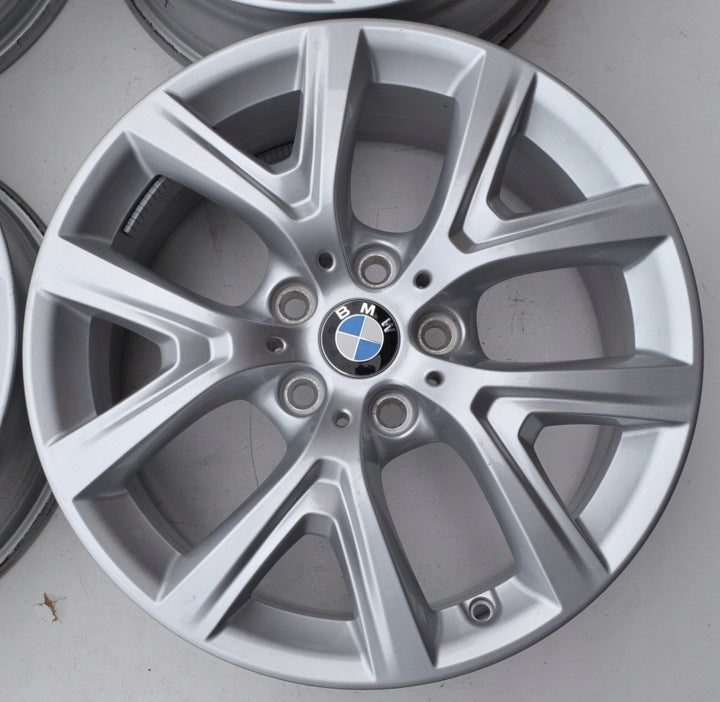 4x Alufelge 17 Zoll 6.5" 5x112 39ET Glanz Silber 6856076 BMW F39 F48 Rim Wheel FEL9385212962lo