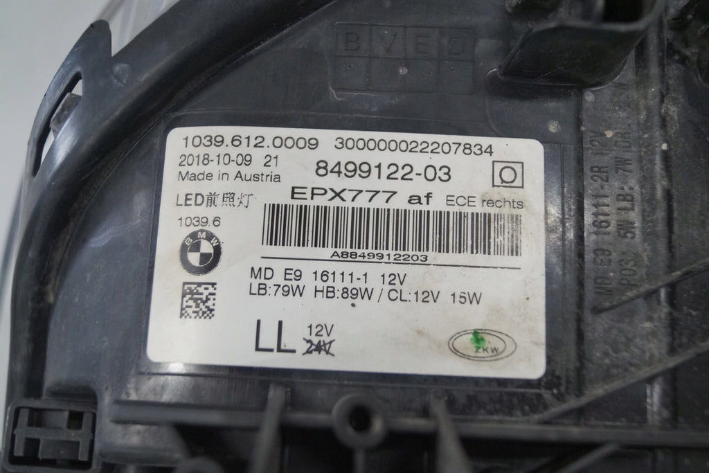 Frontscheinwerfer BMW 5 G31 G30 8499122-03 Rechts Scheinwerfer Headlight SCH7885815212wy