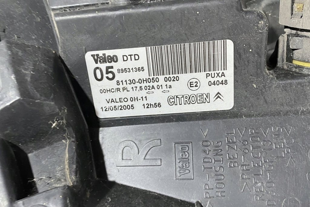 Frontscheinwerfer Citroën C1 811100H050 Rechts Scheinwerfer Headlight