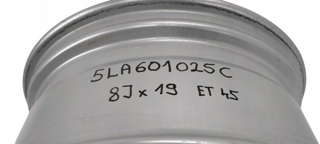 1x Alufelge 19 Zoll 8.0" 5x112 45ET 5LA601025C Skoda Enyaq Iv Rim Wheel FEL5207307387uz