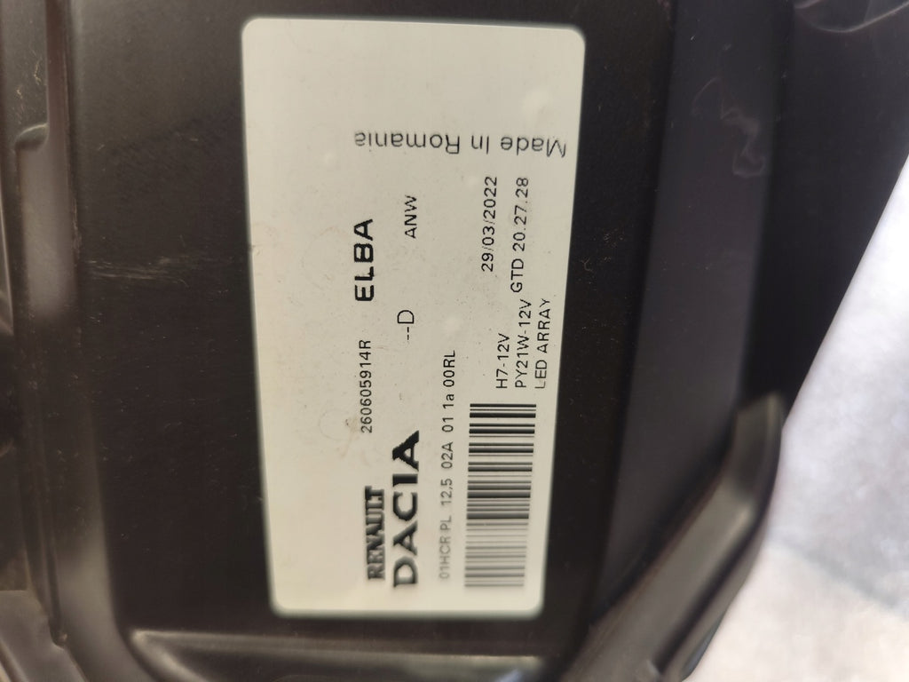 Frontscheinwerfer Dacia Sandero III Jogger 260605914R LED Links Headlight SCH7962862300jb